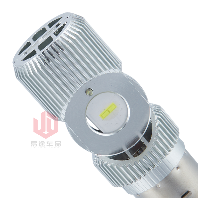 超亮白光电动车灯摩托车内置LED前大灯远近光一体12V-80V通用强光