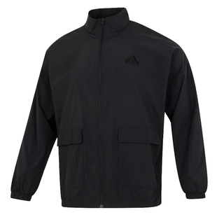 阿迪达斯外套男春季新款防晒运动服立领防风衣休闲梭织夹克IT3954