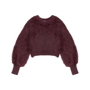 HARE毛针织衫女冬季新款时尚宽松绒毛气质短款毛衣130859