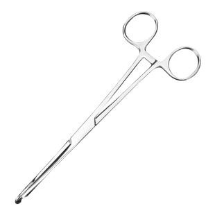 医用卵圆钳不锈钢有齿海绵钳医疗手术持物钳组织钳宫颈钳直头弯头