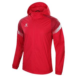 卡尔美运动外套春秋款户外防风防泼水梭织风衣运动休闲连帽夹克衫