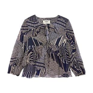 bash春季巴黎铁塔法式波西米亚度假风上衣衬衫1E25ANGE