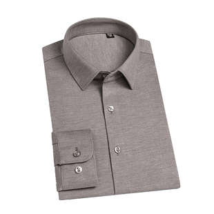 【机洗抗皱】杉杉长袖羊毛衬衫男士新款商务通勤休闲高弹保暖衬衣