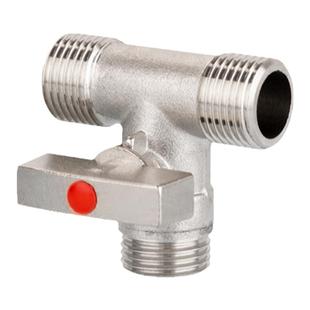 燃气三通活接球阀一分二路开关全铜4分加厚热水器接头内外丝阀门