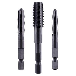 手电钻丝锥丝攻大全六角柄机用先端直槽攻丝电动钻头m4m5m6m8m12