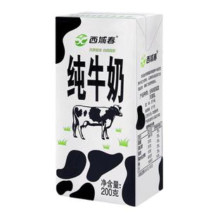 新疆西域春纯牛奶206克*20盒牛奶整箱成人儿童营养早餐奶全脂纯奶