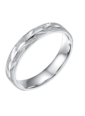 s925纯银男女士闭口磨砂戒指刻字