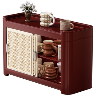 桌面杯架中古风多层台面杯柜咖啡店转角杯子收纳架双层防尘水杯架