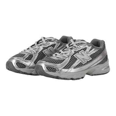 New Balance nb童鞋4-7岁中童春秋潮酷银灰网面缓震运动鞋PZ740MG