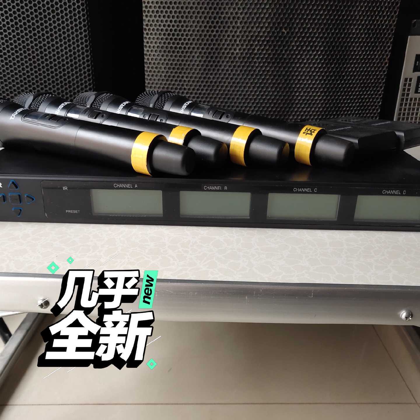 议价得胜X4一拖四手持腰包无线话筒4个电容手持,4个腰包带领