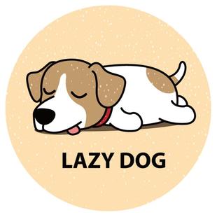 加厚卡通懒惰小狗地贴画圆形动物地板贴纸耐磨自粘遮丑防水防滑