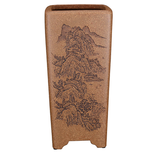 高档精品段泥紫砂千筒签筒盆景盆名家春兰蕙兰春剑兰花盆顺丰包邮