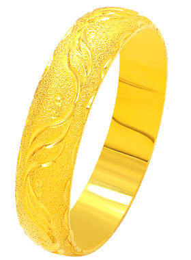 镀沙金手镯女暗扣光面龙凤仿黄金