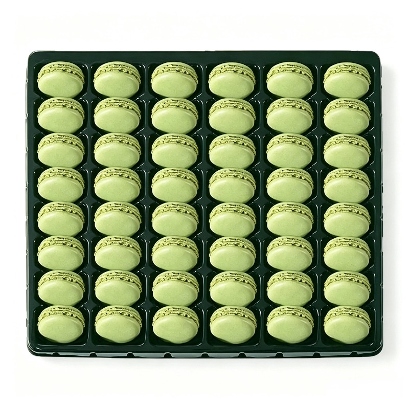 艺诚马卡龙抹茶色西点96片