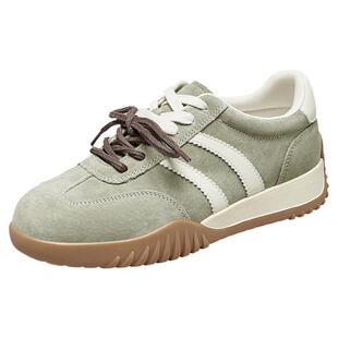 意尔康女鞋2025新款鞋子德训鞋女款复古运动休闲板鞋百搭单鞋