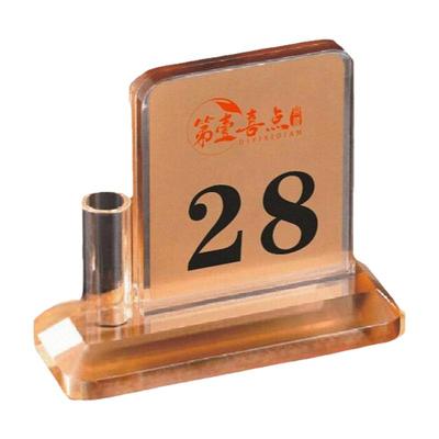 台卡餐桌亚克力立式台号牌