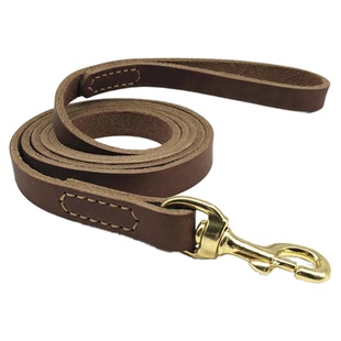 牛皮狗狗牵引绳小型犬大型犬狗链子马犬皮质牵狗绳金毛真皮遛狗绳
