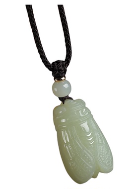 一鸣惊人金榜题名和田玉蝉吊坠