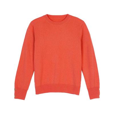 羊绒衫女士圆领纯色毛衣2024新款