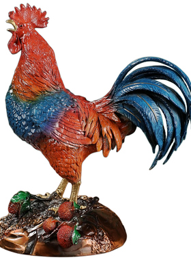 金鸡报喜五彩大公鸡乔迁开业贺礼