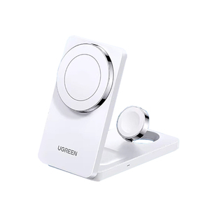 绿联三合一无线充充电器MFi认证适用苹果17promax华为手机iwatch手表耳机MagSafe磁吸底座折叠支架25W快充
