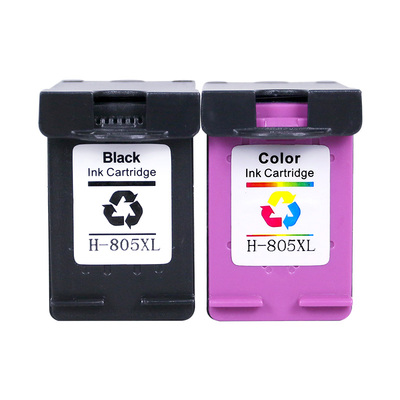 适用惠普805墨盒Deskjet 1212 2332 2721 2722 2723 2729喷墨打印机墨盒HP805XL可加墨1210 2720黑色彩色墨水