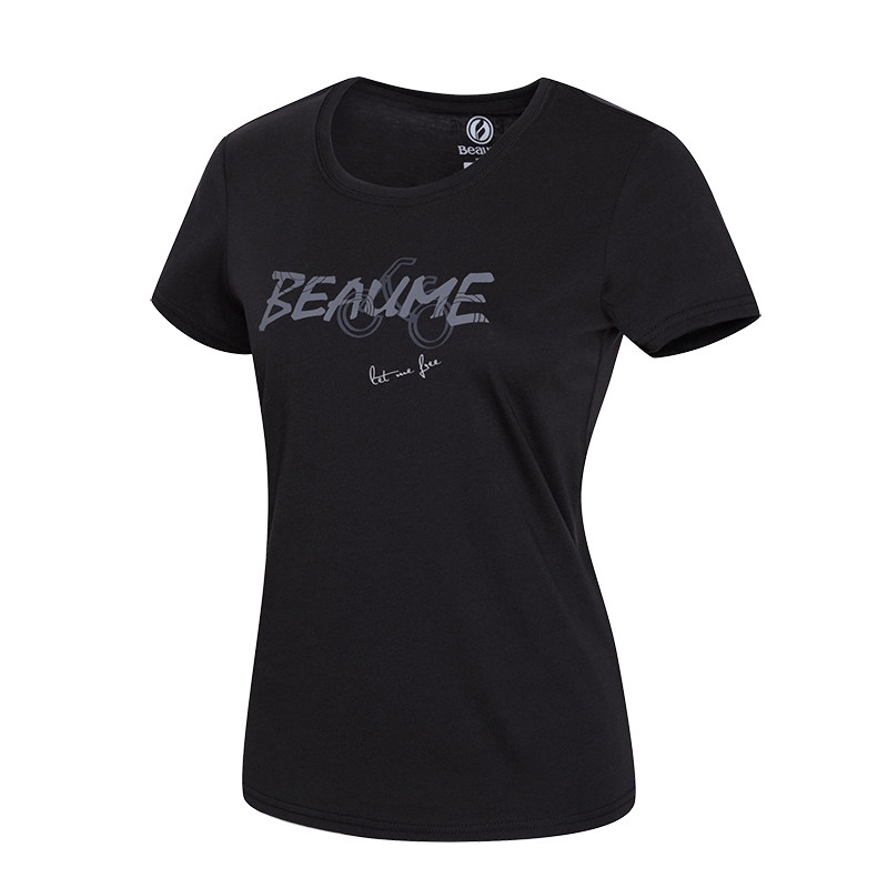 Beaume短袖T恤女夏字母印花弹力