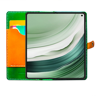 两针一线适用华为matexts非凡大师三折叠手机壳真皮高级感全包翻盖mateXT新款斜挎保护套挂绳防摔外皮套