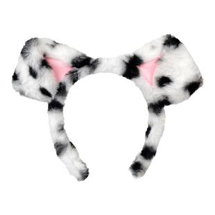 斑点狗金毛拉布拉多可爱小狗耳朵发箍狗狗头饰头箍毛绒发卡甜美