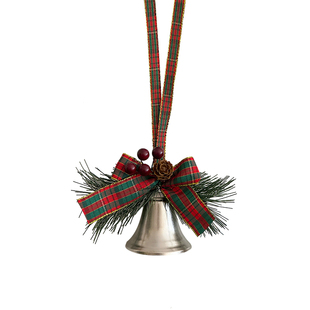 圣诞树节日氛围道具迷你圣诞装饰铃铛蝴蝶结松针松果挂件挂饰车挂