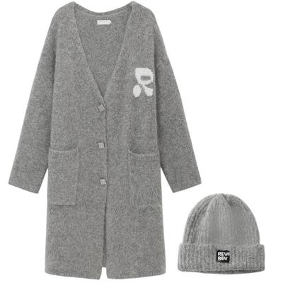 品设计师款质感优雅长款毛织开衫