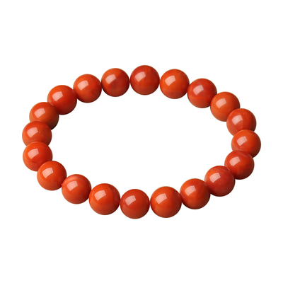 南红手串满肉柿子红南红玛瑙手链