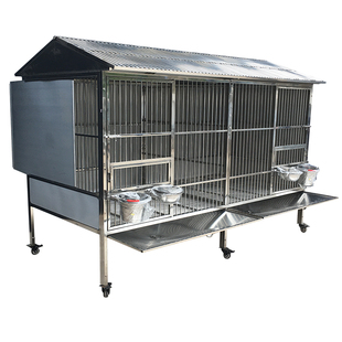 大牛室外不锈钢狗笼子大型犬户外防雨中型犬漏斗厕所子母大狗狗笼