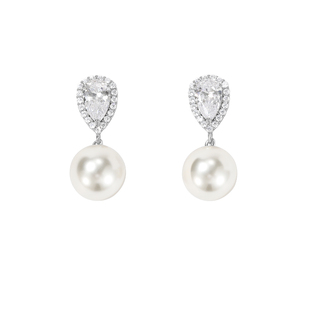 DODOGOGO法式复古珍珠耳钉简约冷淡风个性耳环精致小众设计耳饰品