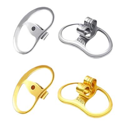 耳堵防掉925纯银大耳钉