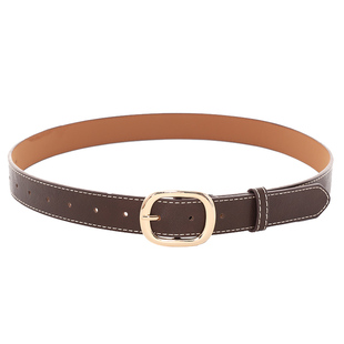 牛仔裤腰带女简约百搭腰饰卡其色皮带小西装ins风装饰时尚潮洋气