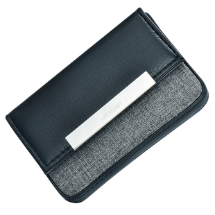 丹麦Vanlemn创意男士名片盒商务女士大容量车载名片夹卡包收纳超薄款随身高档便携式高端定制logo免费刻字