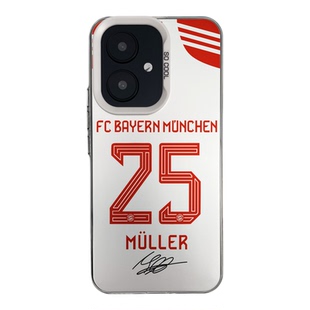 拜仁穆勒25号适用于荣耀Magic6至臻手机壳7Pro防摔400足球X50PRO彩银X70磁吸90死忠300新款保护套