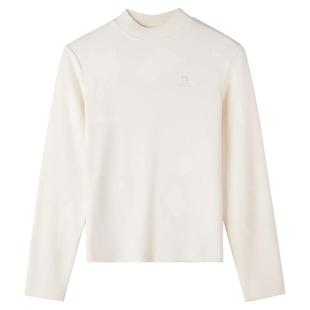 骆驼女装长袖T恤2025新款秋冬半高领双面德绒保暖打底衫内搭上衣