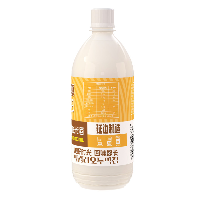 玛格丽小木屋延边朝鲜族瓶装经典手工气泡晚安酒米酒甜酒糯米酒