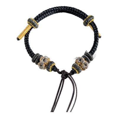 纯手工编织diy半成品可穿珠手绳