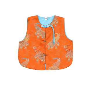 2026秋冬新款兄妹儿童国风马甲男孩夹棉坎肩女宝旗袍裙姐弟拜年服