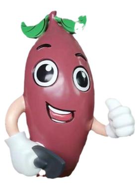 定制山东地瓜小镇标识装饰品玻璃钢红薯卡通玩偶公仔雕塑模型摆件