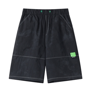 马拉丁漫画家【自然晕染裤】轻户外定制晕染花版撞色走线短裤夏