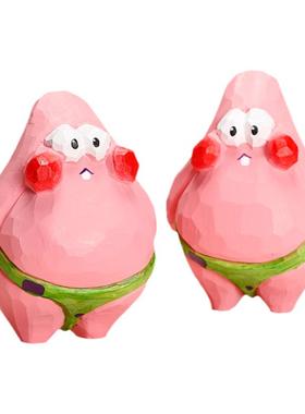 手工木雕派大星丨桌面摆件可爱治愈情人节生日圣诞节礼物送女男友