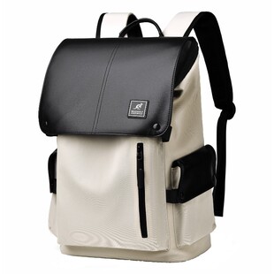 彬澳袋鼠男士通勤书包大容量防水学生双肩背包休闲旅行上学电脑包