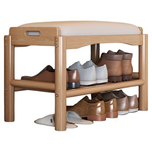 实木门口换鞋凳入户鞋柜坐凳一体小户型玄关长条穿鞋凳沙发尾凳子