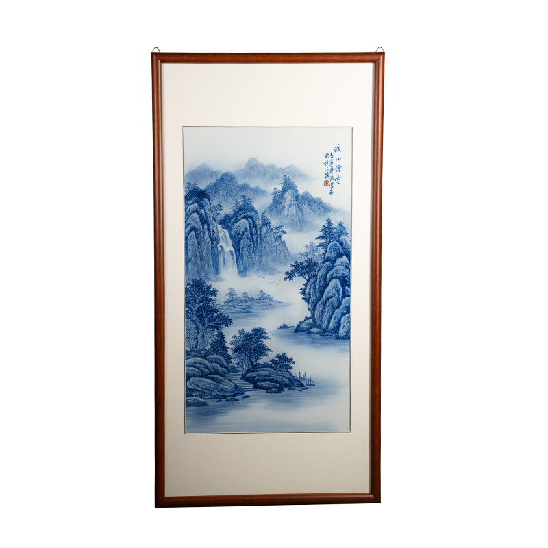 客厅入户玄关装饰画中式瓷板画