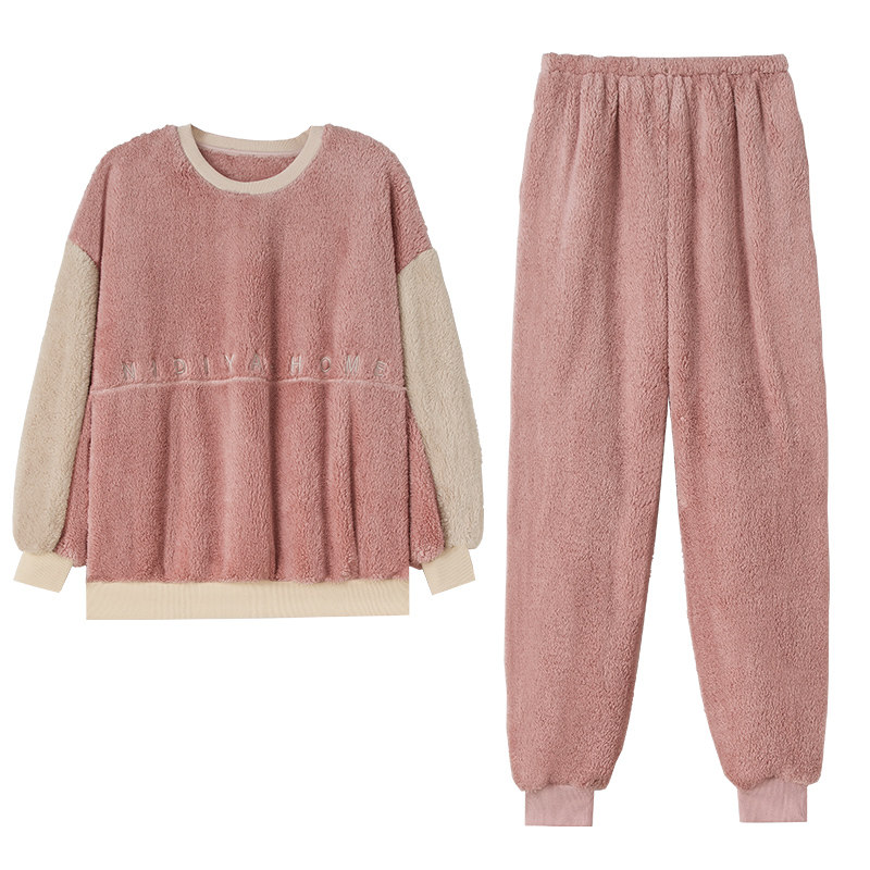 妮狄娅情侣珊瑚绒休闲运动家居服