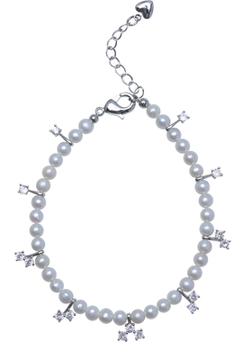 方糖家天然珍珠/双A白水晶手链